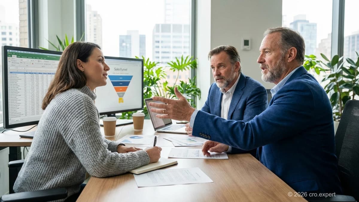 Pipeline coverage model breakdown by segment showing enterprise vs mid-market ratios for board reporting